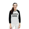 thumbnail image 2 of Thread Tank Mama Bird Unisex 3/4 Sleeves Baseball Raglan White Black Small, 2 of 4