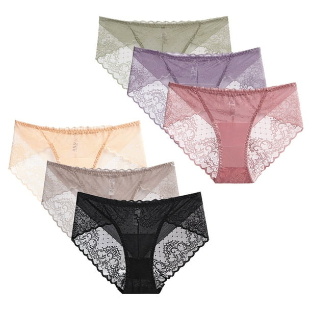 Translucent Lace Panties, Sexy Lace Panties 6 Pcs