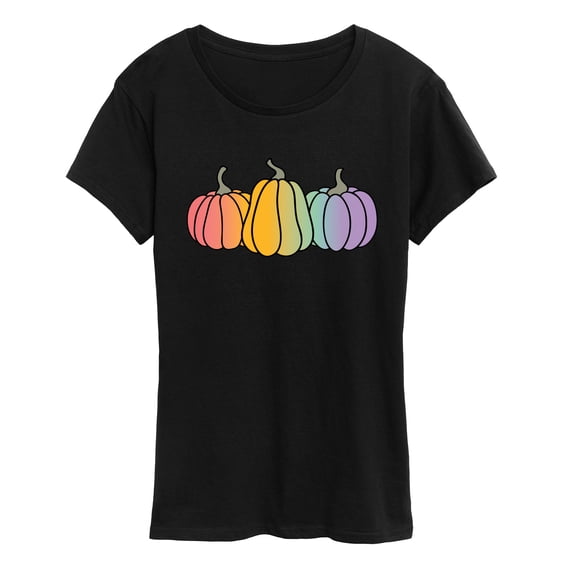 Instant Message - Rainbow Pumpkins Women's Short Sleeve Graphic T-Shirt