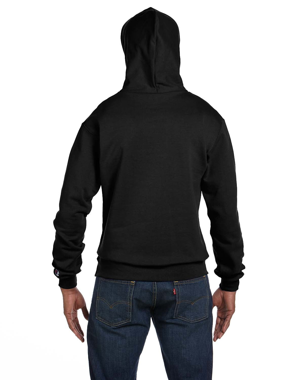 Champion Adult Double Dry Eco Pullover Hooded Sweatshirt - BLACK - L