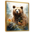 thumbnail image 2 of Designart "Aquarelle Grizzly Bear In Sanctuary" Animals Bear Floater Framed Wall Art Prints, 2 of 5