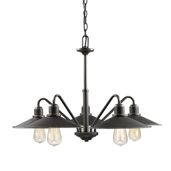 Zlite 613-5-OB 30.25 x 30.25 x 20 in. Casa Olde Bronze Chandelier