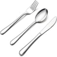 thumbnail image 1 of JUNWELL 15-Piece Kids Silverware Set  Stainless Steel Toddler Flatware Cutlery Set   Metal Tableware Service for 4  Include Knives Forks Spoons, 1 of 7