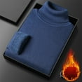 thumbnail image 4 of YLSDY Men's Turtleneck Shirt Slim Fit Mock Neck Thermal Shirts for Men Solid Color Turtle Neck Pullover Basic Top Blue M, 4 of 4