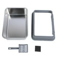 thumbnail image 2 of Caja De Arenas Para Gatos De Acero Inoxidable, Bandeja De Arenas Para Gatos De Lados Altos De Metal, Caja De Arenas Para Gatos Grande Con Entrada Superior Antisalpicaduras Con, 2 of 7