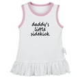 thumbnail image 1 of Daddy's Little Sidekick Funny Dresses For Baby, Newborn Babies Skirts, Infant Princess Dress, 0-24M Kids Graphic Clothes (White Sleeveless Dresses, 18-24 Months), 1 of 4