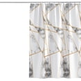 thumbnail image 1 of Cortina de ducha de mármol gris dorado, cortina de ducha moderna abstracta para decoración de baño, cortina de ducha estándar de lujo para bañera, cortina de ducha de tela lavable impermeable, 72 x 72 Rojo Verde, 1 of 5