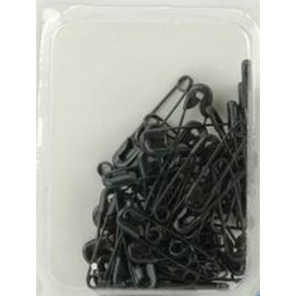 Black Safety Pinsassorted Sizes 40/pkg (30 Size 1/ 5 Size 2 / 5 Size 3