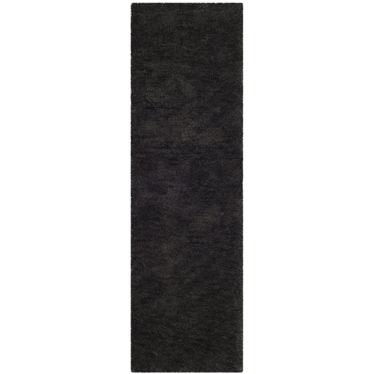 SAFAVIEH Sybella Solid Plush Polyester Sheep Shag Area Rug, Charcoal, 5' x 8'