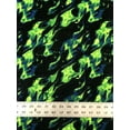 thumbnail image 4 of Nylon Spandex 4ways Stretch W/Silver Glitters & Fluorescent Flames Design, 4 of 4