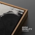 thumbnail image 4 of IDEA4WALL Framed Canvas Print Wall Art Set of 2 Black & White Paint Stroke Circle Rings Abstract Modern Art Decorative Contemporary Artwork for Bedroom, Office, Hotel - 16"x24"x2 Panels Natural, 4 of 5