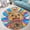 Colorfull Dog 1, variant on Circle Area Rug, Art Nouveau Wolf Couple 4 Washable Non-Slip Floor Carpet, Soft Rug for Living Room Bedroom Decor 39 Inch
