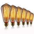 thumbnail image 1 of 3 Pieces Light Bulb E27 Incandescent Bulb 40W ST64 Retro Light Edison Bulb-Warm White- Perfet, 1 of 5