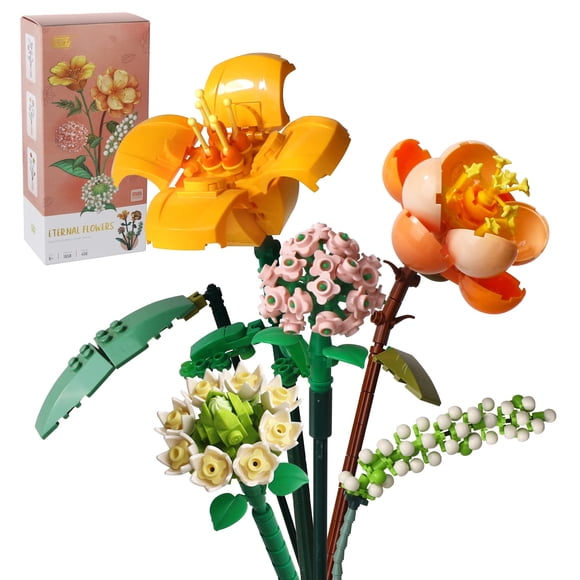 Juego de Construccion Ziyostar 1658 Mini Ramo de Flores Coleccion Botanica 456 Piezas