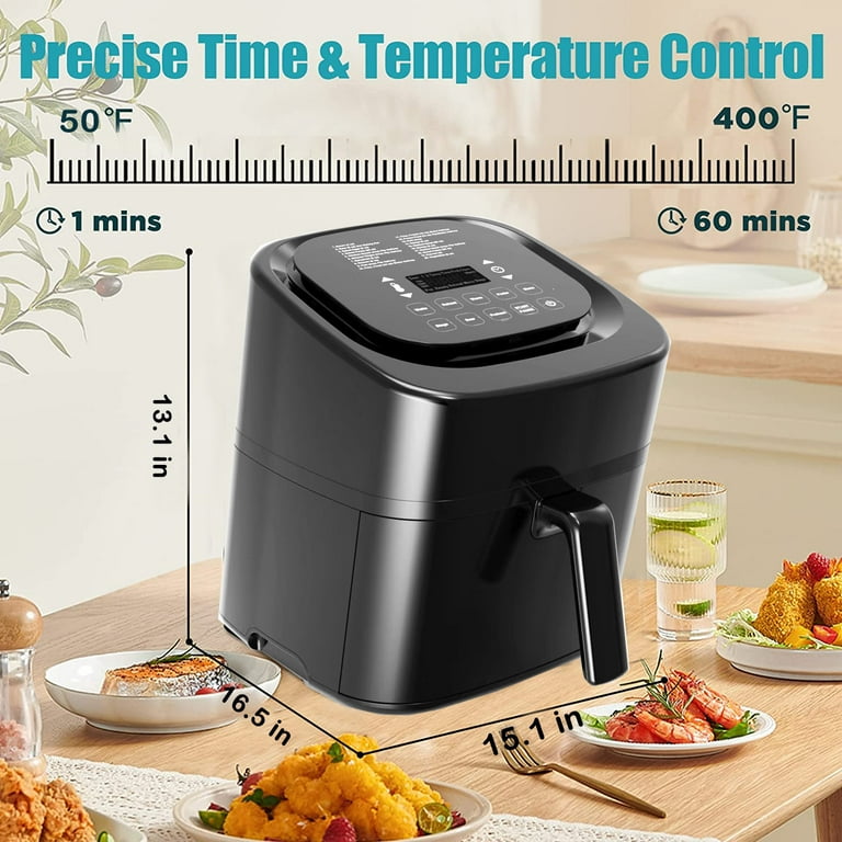 NUWAVE Brio 3-Quart Digital Air Fryer With Bonus Pan and Frying Rack with  One-Touch Digital Controls, 6 Easy Presets, Precise Temperature Control