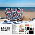 thumbnail image 4 of Large Beach Bags Water-resistant Sandproof - cool rock Skull Cute Beach Tote Bags for Women with Zipper, 4 of 6