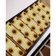 thumbnail image 3 of Pastoral Sunflower Stair Treads Non Slip for Steps White Yellow Striped Vintage Linen 10 Pcs Reusable Adhesive Stair Runner Mats for Dogs Elders Carpet Treads Rugs for Staircase 8x30 In, 3 of 7