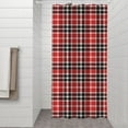 thumbnail image 2 of Red Black White Checkerboard Checkered Pattern Shower Curtain 36"x72" ,Bathroom Decorative Shower Curtains Set with 12 Hooks,Modern Waterproof Washable Shower Curtain, 2 of 6