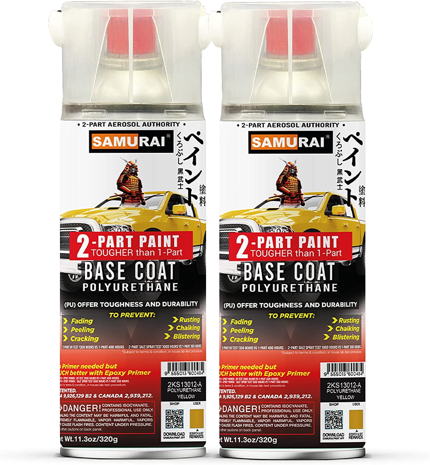 Samurai 2Part Polyurethane Base Coat Spray Paint for Car 11.3 Ounce