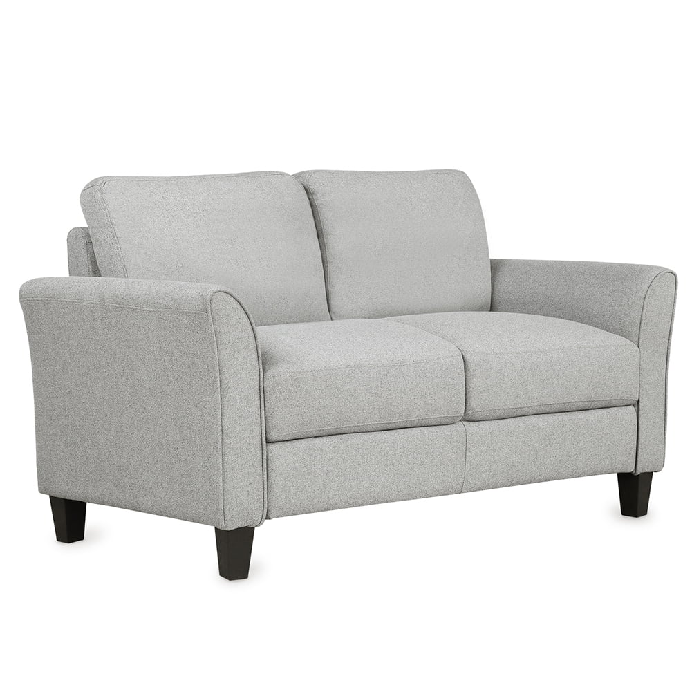 Kadyn Mid-Century Modern Loveseat Sofa, 2 Seater Sofa, Living Room Sofa for Home, Office, Light Gray