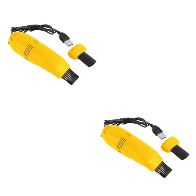 Naiovety Máquina de limpieza de teclado alimentada por USB, portátil, portátil, dormitorio, coche, aspiradora, colector de polvo, suministros para Amarillo 2piezas Naiovety CBP209355