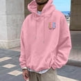 thumbnail image 1 of MHFRRA Sudaderas y Sudaderas Casuales para Hombre, de Corte Relajado, con Estampado Gráfico para Otoño E Invierno, de Fácil Cuidado, Ideales para Uso Diario Rosa, 1 of 5