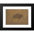 thumbnail image 2 of Albert Bierstadt 14x11 Black Modern Framed Museum Art Print Titled - Buffalo in a Sandstorm (19th Century), 2 of 5