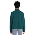 thumbnail image 3 of Time and Tru Women's Turtleneck Sweatshirt, Sizes XS-3XL, 3 of 5