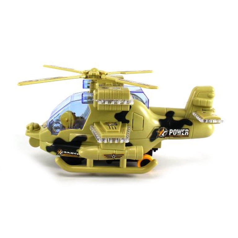 HUNTING SKY ヘリコプター Military Sky Warrior Gunship Battery Operated Bump and Go Toy