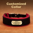 thumbnail image 4 of Pet Artist Wide PU Leather Personalized Dog Collar Soft Padded for Medium Large Dogs Custom Nameplate Engraved M-XL, 4 of 9