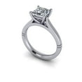 thumbnail image 2 of 2.00 Ct Brilliant Princess Cut Natural Moissanite Engagement Rings for Women Solid 950 Platinum, 2 of 7