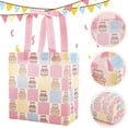 thumbnail image 6 of Cloth Birthday Non-woven Fabric Packaging Gift Tote Bags Rectangle Pink 44cm Unfold: 22x21.5x11cm, 6 of 6