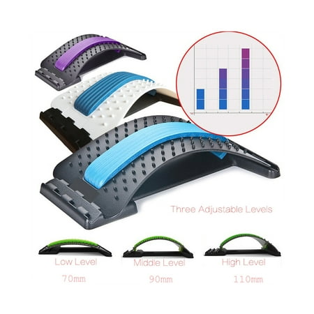 Blue and White Back Massager Magic Stretcher Fitness Stretch Equipment Lumbar Support Relaxation Mate Spinal Pain Relieve