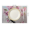 thumbnail image 3 of Fenyluxe Flowers Linen Table Mat Set of 4 for Dining, Kitchen, Restaurants, Hotels - Heat Resistant and Easy to Clean - Elegant Home Decor 18x12in, 3 of 8