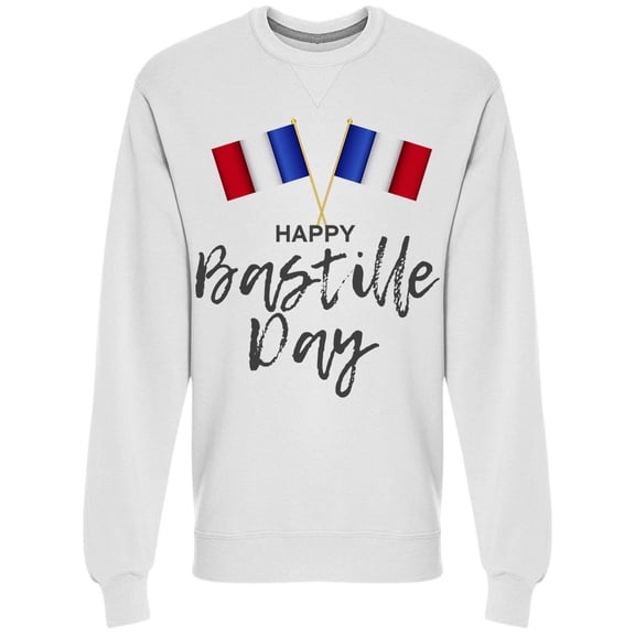 Bastille Day French Flags Sweatshirt Men -Image by Shutterstock, Male Small