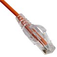 thumbnail image 1 of 7 ft. Cat6a Slim Ethernet Snagless Molded Boot Copper Patch Cable, Orange, 1 of 1