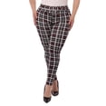 thumbnail image 5 of Plus Size Treggings With Self Belt - Red  Black Plaid, 5 of 8