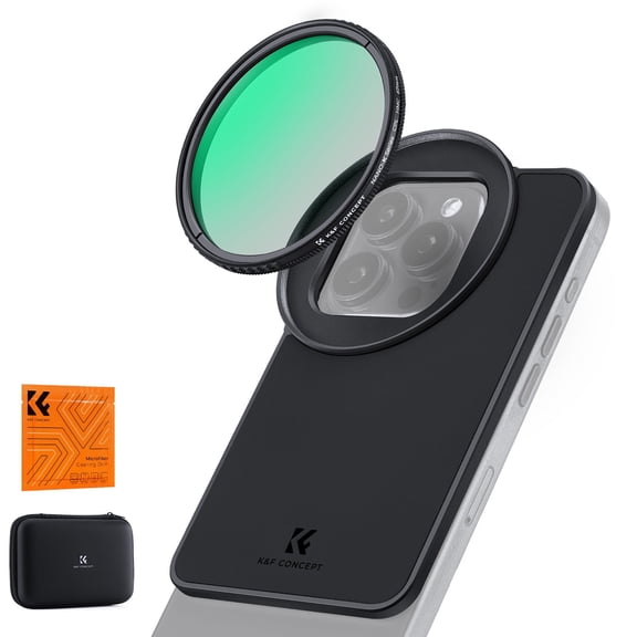K&F CONCEPT 6.7 inch Magnetic Lens Filter Mount Adapter with 67mm CPL Filter, Compatible with iPhone 16/15/14/13/12 Pro Max, 16/15/14 Plus