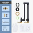 thumbnail image 6 of WOWOW Wall Mounted Pot Filler Faucet with Double Handle in Gold and Black, 6 of 6