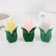 thumbnail image 6 of 2Psc Flower Shaped Candles Tu/lip Candles Aesthetic Cool Candles Cute Candles Paraffin Wax Decorative Candle Room Decor Funky Scented Flower Candle For Gift Wedding Party Fav/ors, 6 of 6