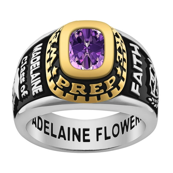 Order Now for 2025 Graduation, Freestyle Women's elebrium Classic Birthstone Class Ring, Personalized, High School or College Graduation