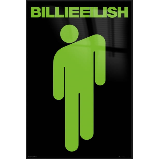 Billie Eilish - Framed Music Poster (Stickman) (Size: 24
