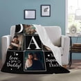 thumbnail image 4 of AISENIN Custom Blanket with Photos Birthday Gifts for Dad Personalized Pictures Blanket Father's Day from Daughter Son, 4 of 5