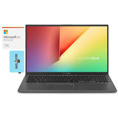 ASUS Vivobook 15 Home/Business Laptop (AMD Ryzen 7 3700U 4-Core  15.6in 60Hz Full HD (1920x1080)  AMD RX Vega 10  Win 11 Home) with Microsoft 365 Personal   Dockztorm Hub (Refurbished)