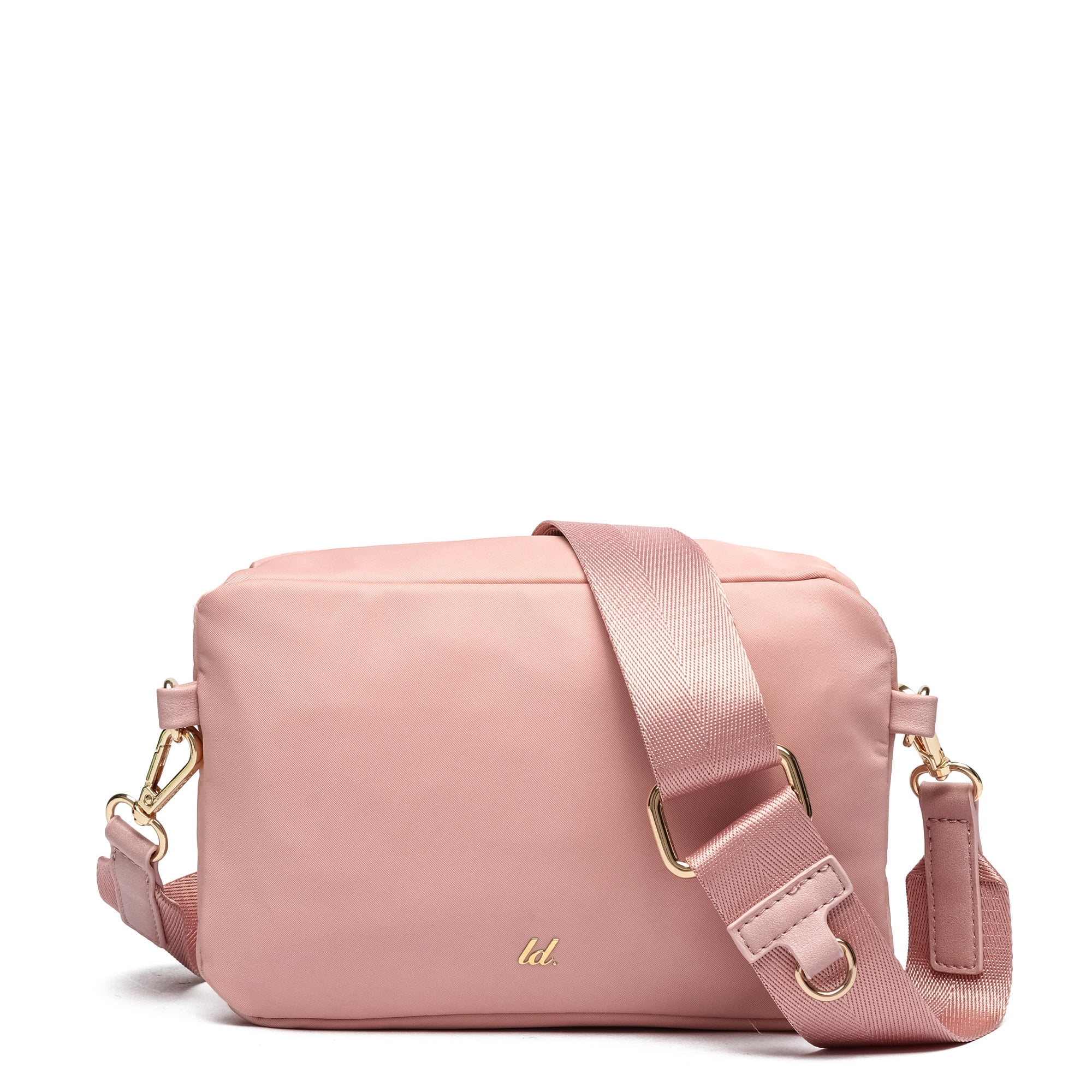 LIKE DREAMS Women's Small Lightweight Nylon Fanny Pack Detachable Pouch Crossbody Bag, Blush
