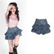 thumbnail image 4 of 2023 nueva versión coreana diseño sentido sexy chica retro falda de mezclilla mujeres falda de línea A verano cintura alta falda plisada que combina con todo Y2K, 4 of 5