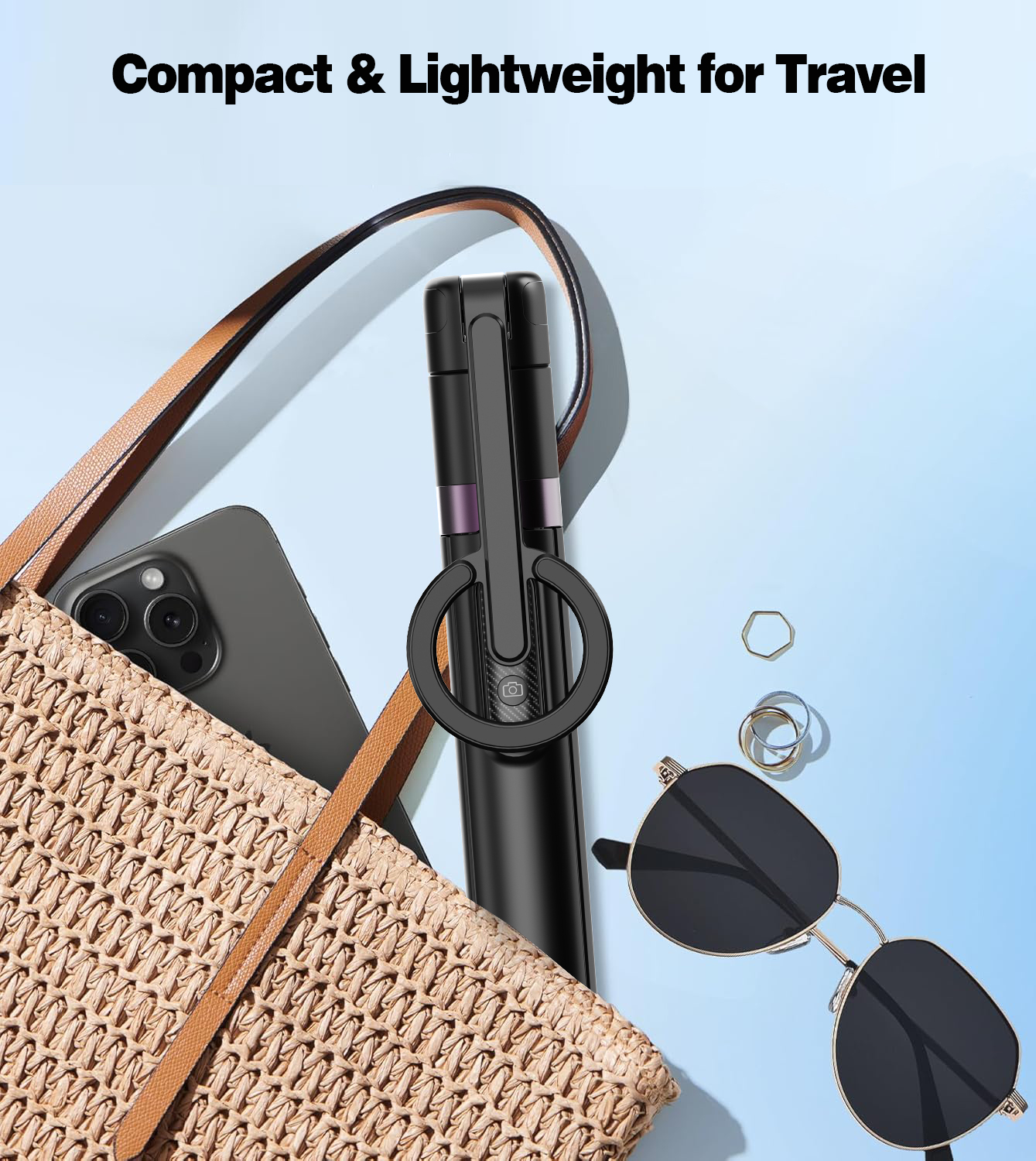 Toneof 68" Magnetic Aluminum Tripod for iPhone with Remote photo 5