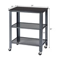 thumbnail image 4 of Patiojoy Kitchen Utility Cart Industrial Coffee End Table w/Wheels Silver, 4 of 8