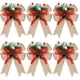 thumbnail image 2 of Set de 6 Lazos de Terciopelo para Decoración Navideña Del Árbol | Material: Plástico | Color: B | 15 X 13 Cm | Decoraciones Navideñas, 2 of 6