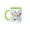 Green/White, variant on 3drose, Happy Snowman Christmas Holiday Design, 15oz Mug